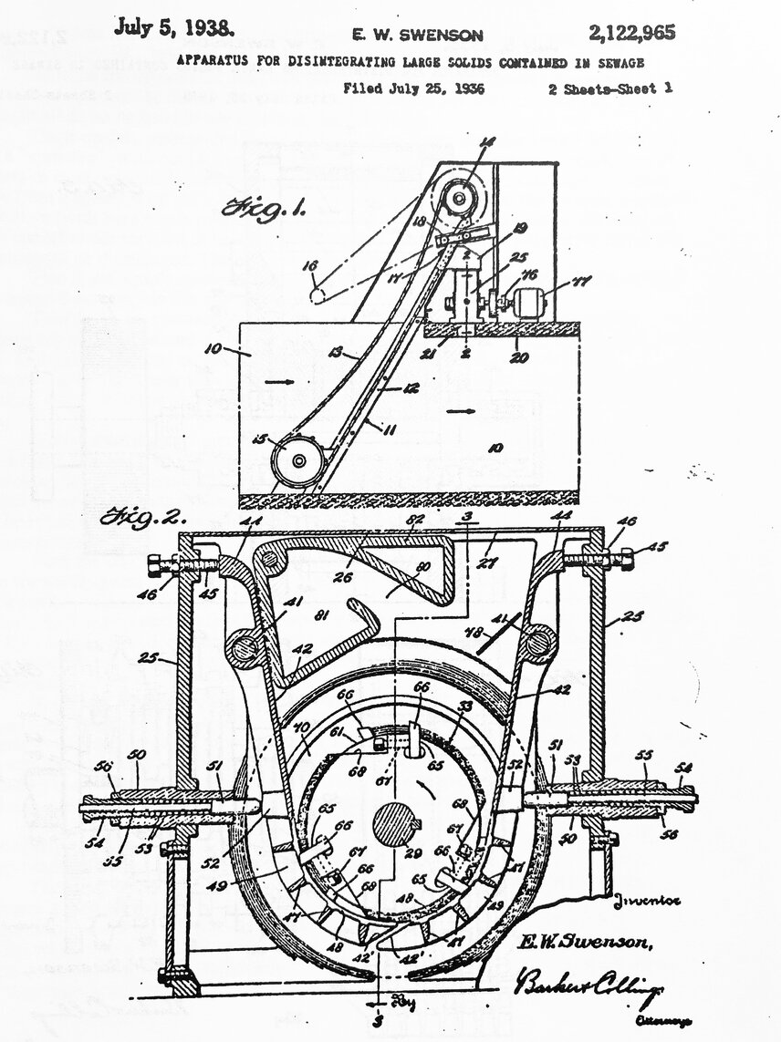 Im Jahr 1938 erhielt Eskil W. Swenson das US-Patent Nr. 2.122.965 für den «Triturator».