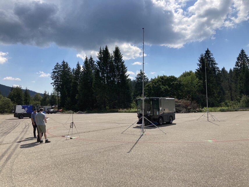 Geräuschpegelmessung auf dem Testplatz in St.Blasien