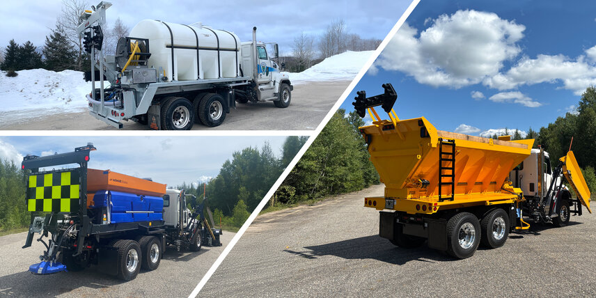 The IBS platform is custom-built to meet customer needs, with interchangeable bodies such as dump bodies, spreaders, tanks, and refuse units.